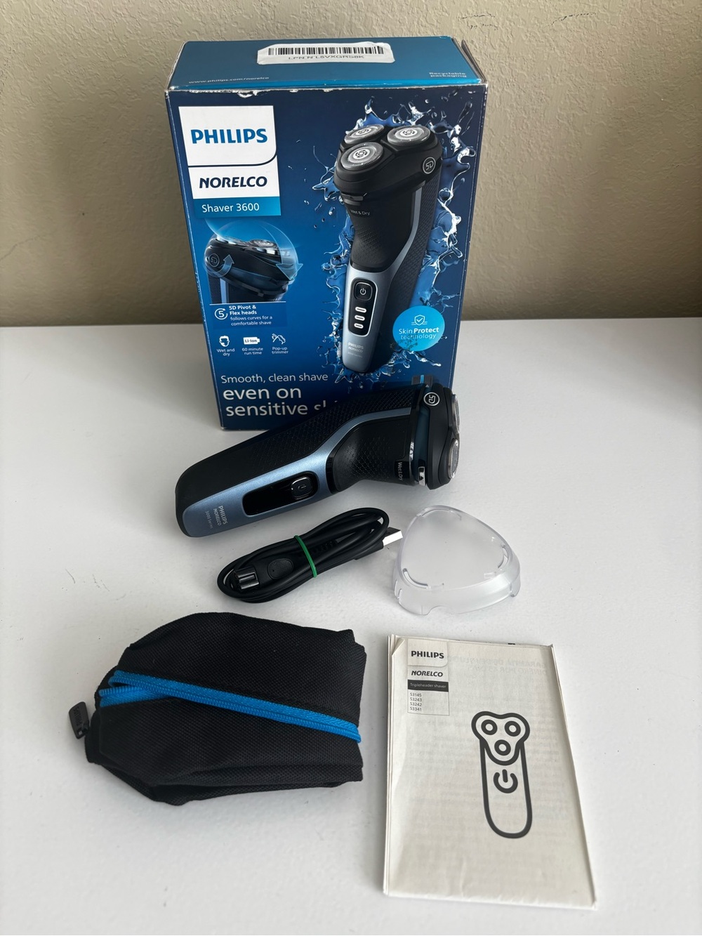 Philips Norelco 3600 Electric Wet/Dry Shaver Pop-up Trim- Open Box Store Return - Picture 7 of 12